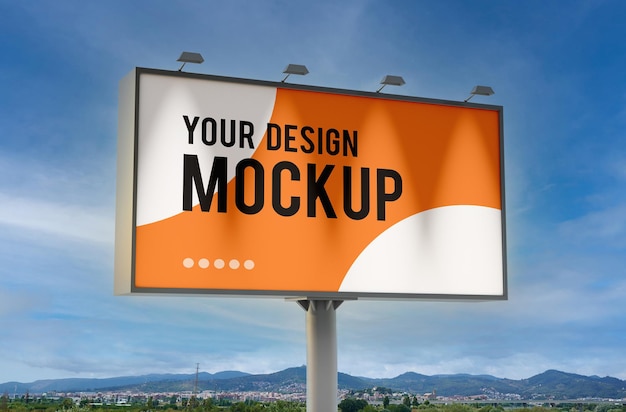 Maquete de outdoor ao ar livre