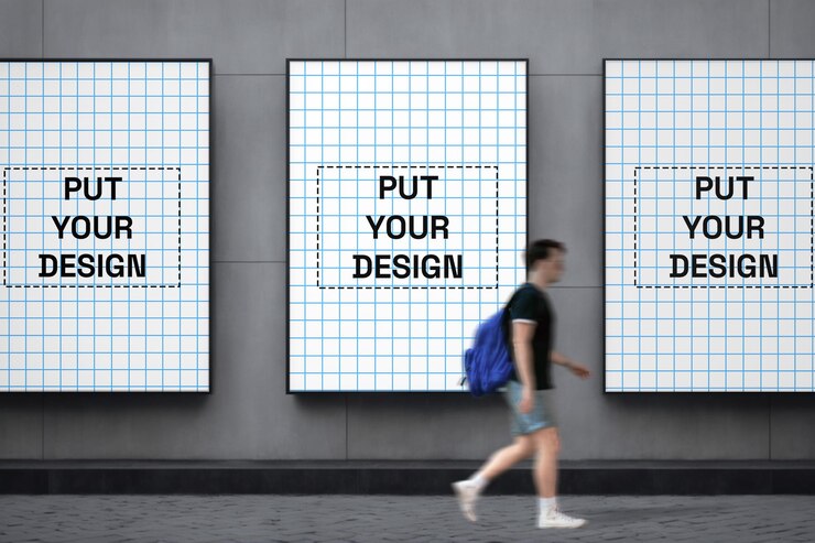Maquete de outdoor em branco