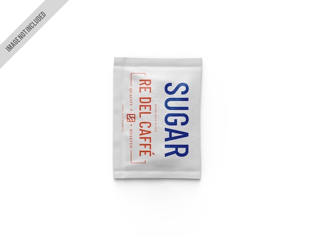 Maquete de pacote de papel de açúcar