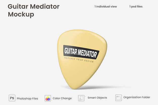 Maquete de palhetas de guitarra inclinada PSD Grátis