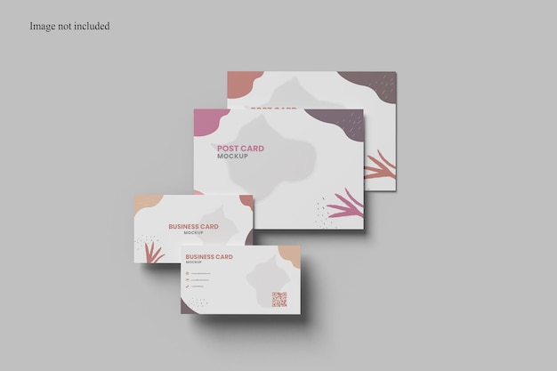 Maquete de papel de papelaria de vista superior para apresentar seu design aos clientes
