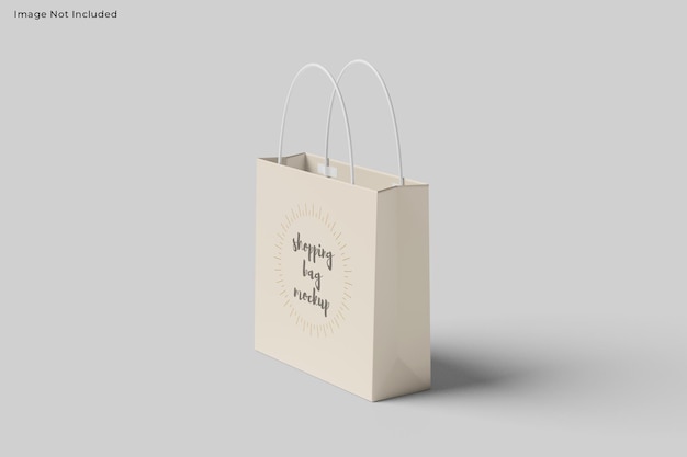 Maquete de papel de saco de compras