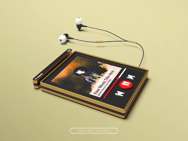 maquete de player de mídia 3D