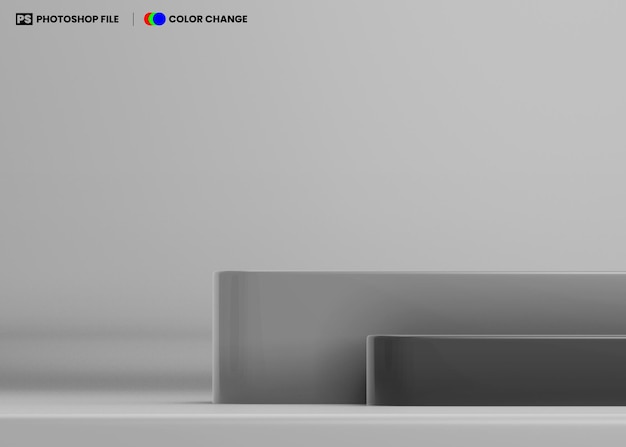 PSD maquete de pódio abstrata de renderização 3d