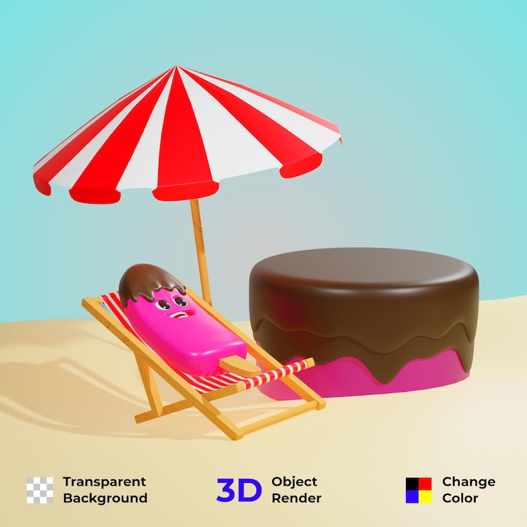 PSD maquete de pódio de verão 3d para mostrar a apresentação do produto