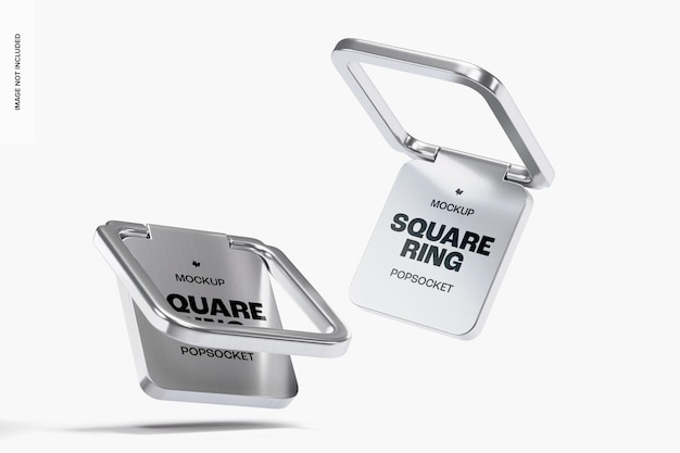 Maquete de Popsockets de Anel Quadrado, Caindo