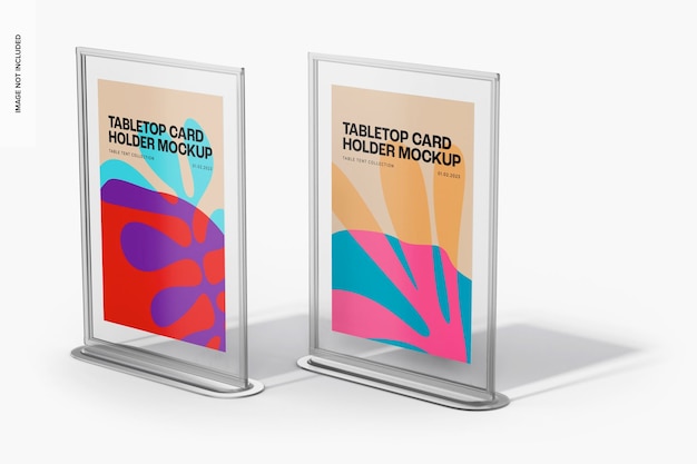Maquete de porta-cartões de mesa 02
