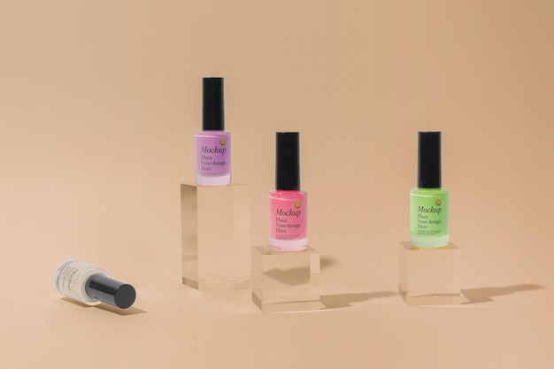 PSD maquete de produto cosmético com cores pastel