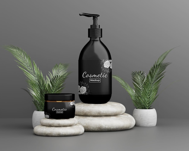 Maquete de produto cosmético de beleza