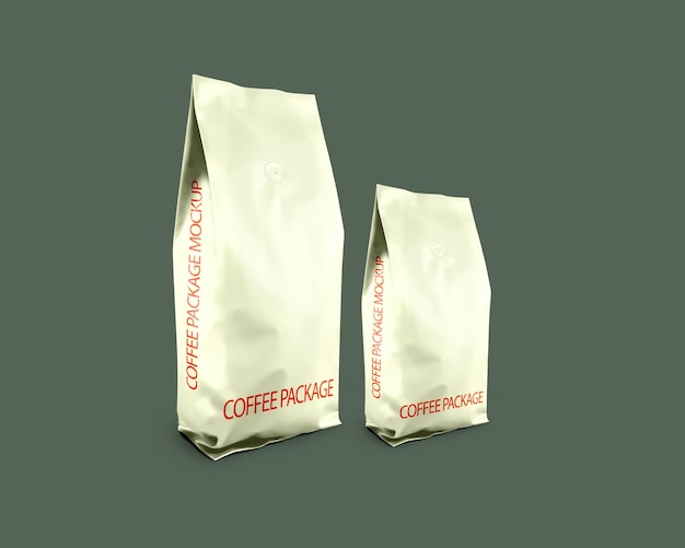 maquete de produto de pacote de bolsa de café