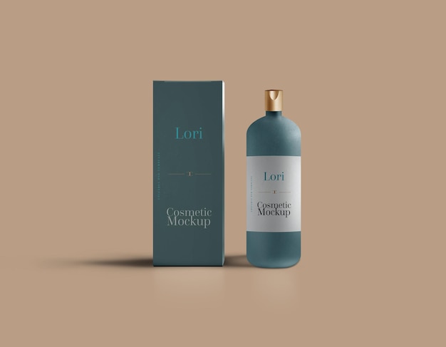 Maquete de produtos cosméticos