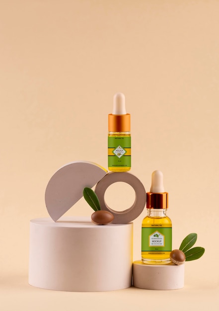 Maquete de produtos de óleo de argan