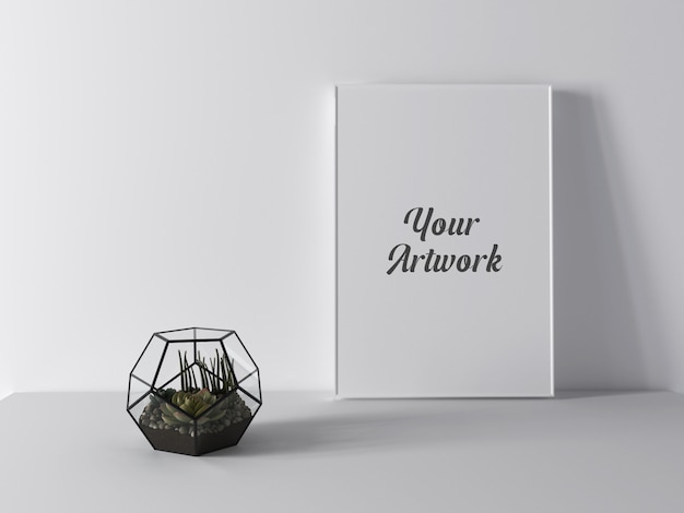 Maquete de quadro decorado