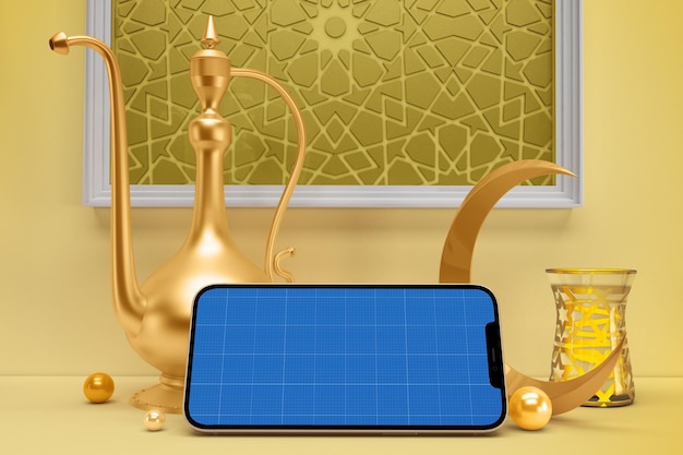 Maquete de ramadan smart phone