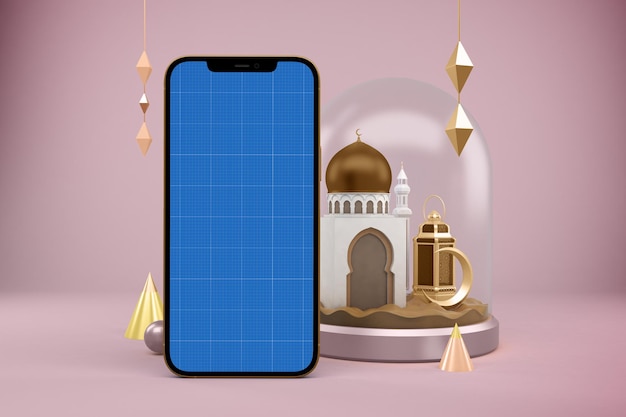 Maquete de ramadan smart phone