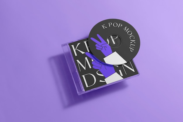 PSD maquete de representação de música kpop