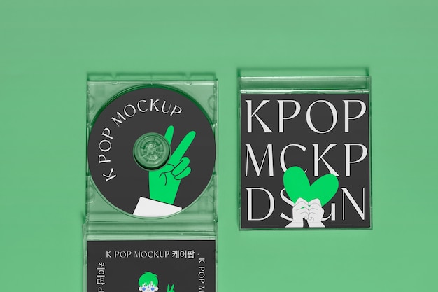 PSD maquete de representação de música kpop