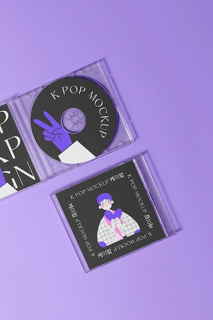 PSD maquete de representação de música kpop