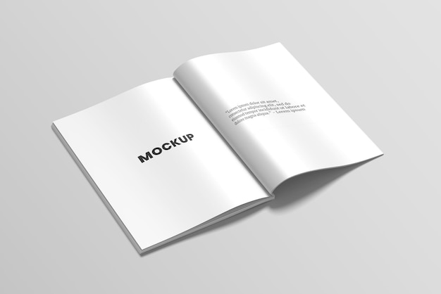 Maquete de revista aberta