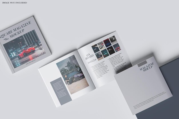 Maquete de revista quadrada