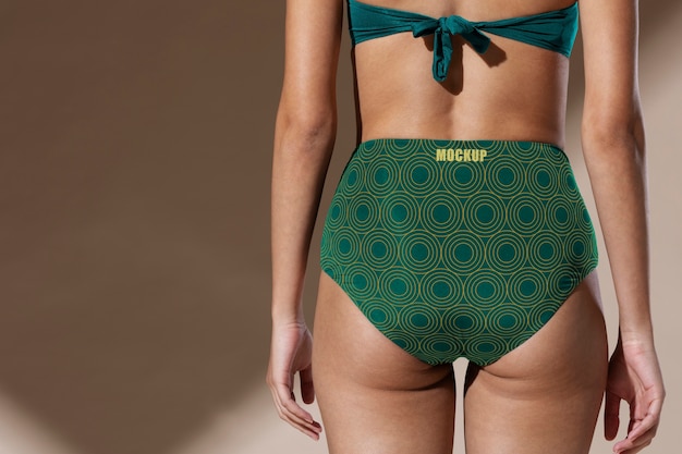 Maquete de roupa de biquíni feminina