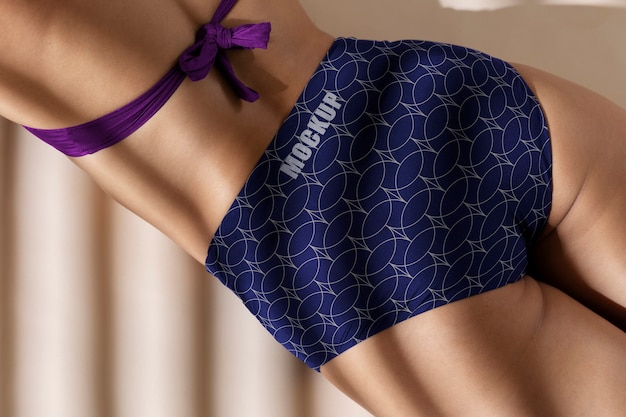 Maquete de roupa de biquíni feminina