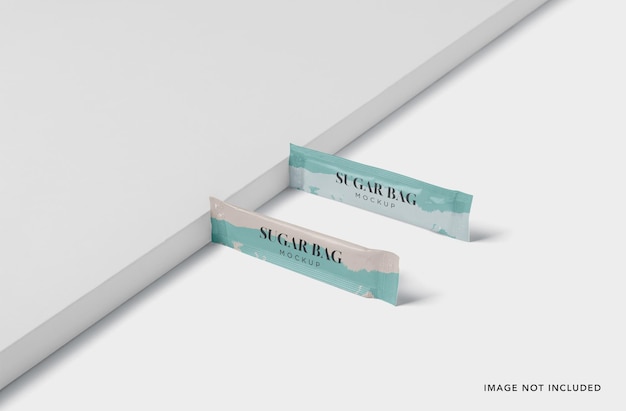 Maquete de sachê fino vertical para embalagem de leite em pó