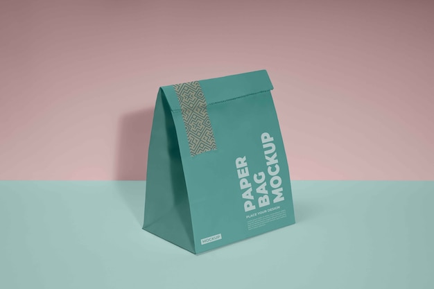 Maquete de saco de papel pequeno