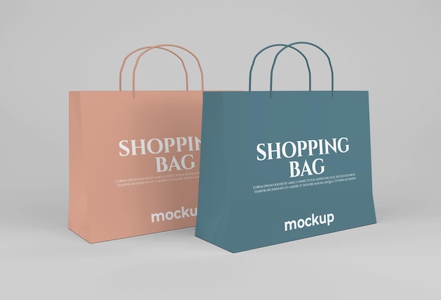 Maquete de sacola de compras em papel em branco