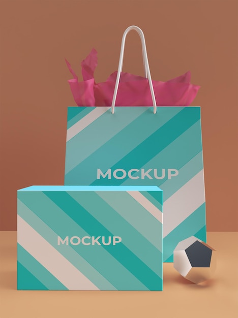 maquete de sacola de papel de compras