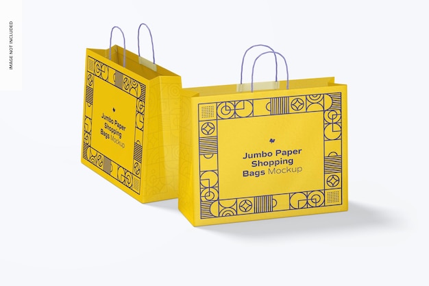 Maquete de sacolas de papel jumbo