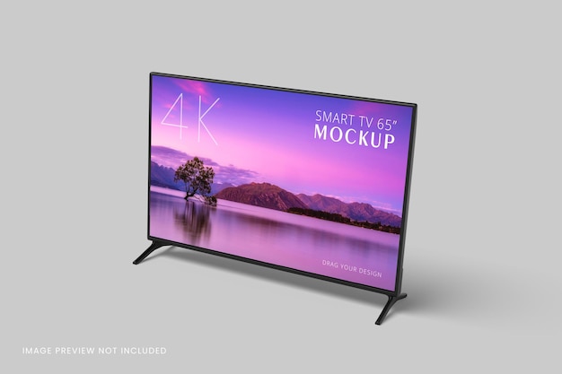 Maquete de smart tv com renderização 3d isolada