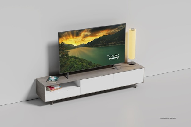 Maquete de smart tv moderna psd isolada