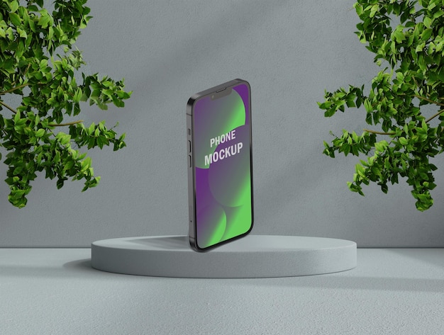 Maquete de smartphone colorido realista 3D. modelo para infográficos e design de interface do usuário