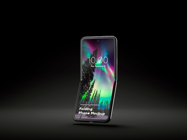 Maquete de smartphone com design flip