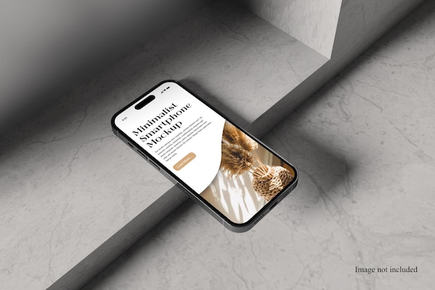 Maquete de smartphone elegante em perspectiva para apresentar seu design aos clientes