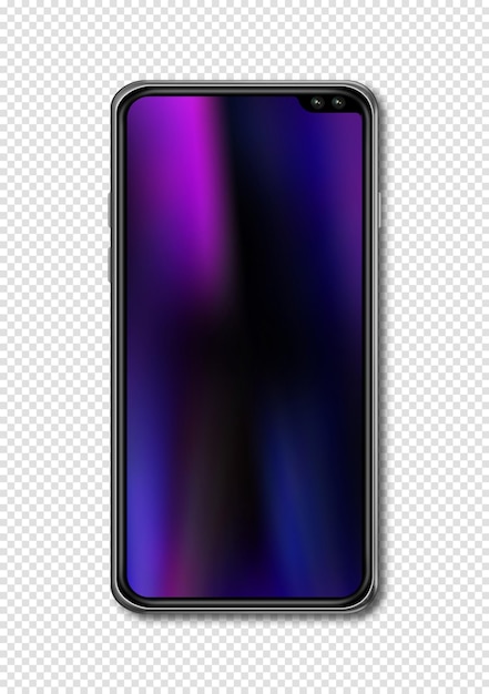 PSD maquete de smartphone isolada na renderização 3d de fundo transparente