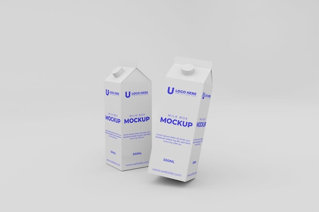 Maquete de suco de caixa 3D