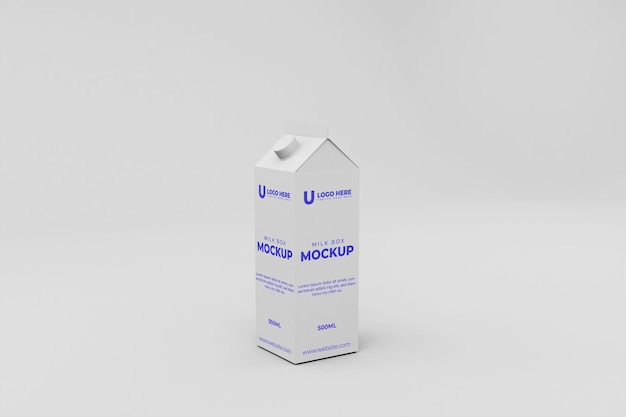 Maquete de suco de caixa 3D
