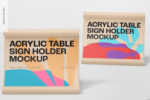 Maquete de suportes de placa de mesa de acrílico