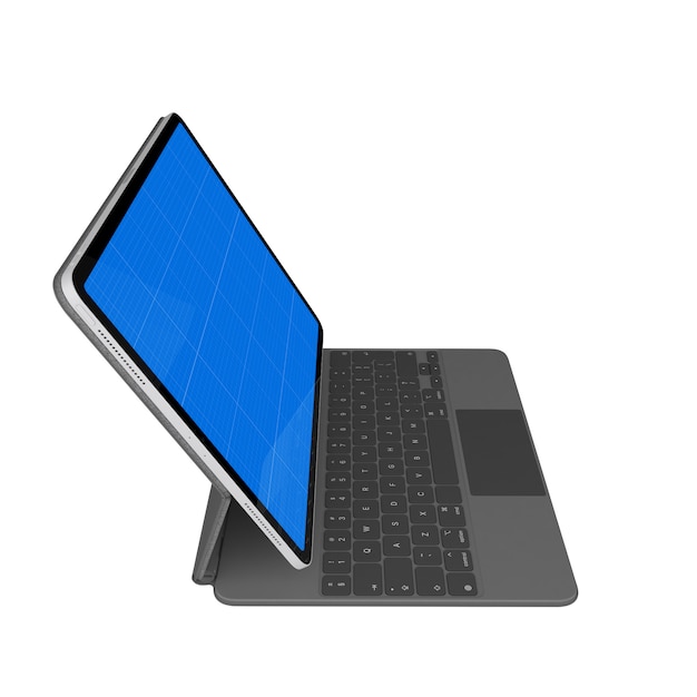 PSD maquete de tablet e teclado