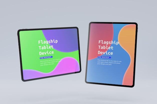 maquete de tablet vertical e horizontal