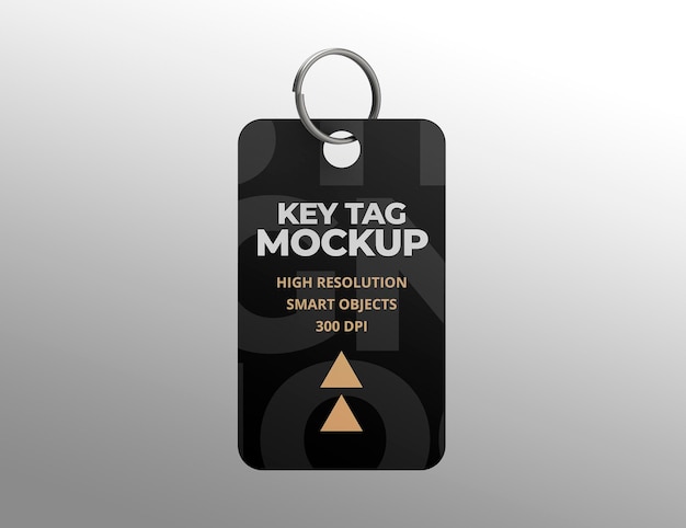 Maquete de tag chave para apresentações de marca e publicidade