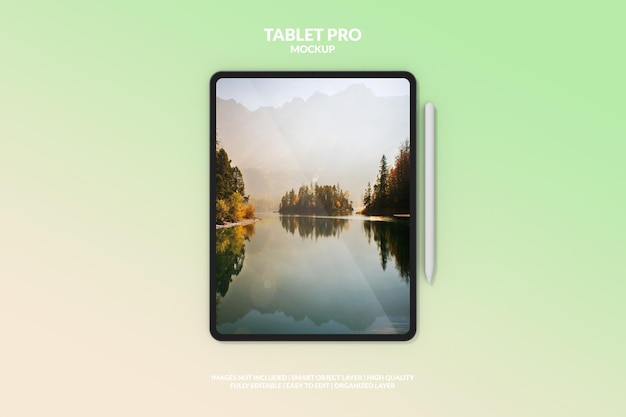 PSD maquete de tela de tablet pro digital editável