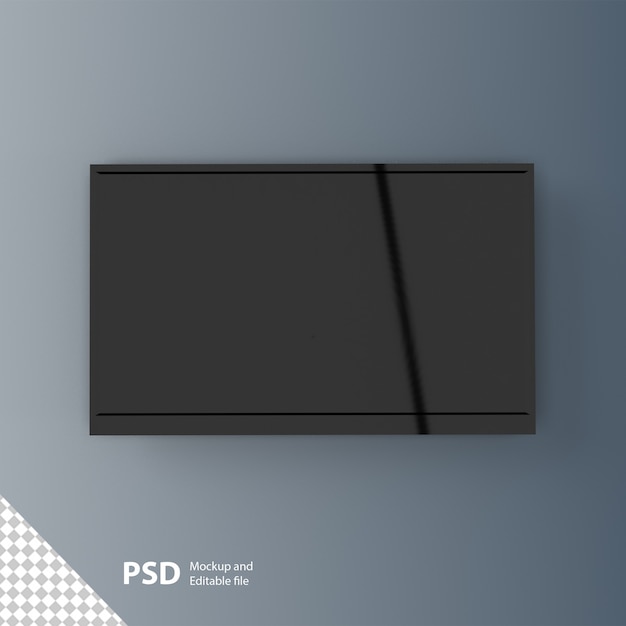 PSD maquete de tela de tv isolada