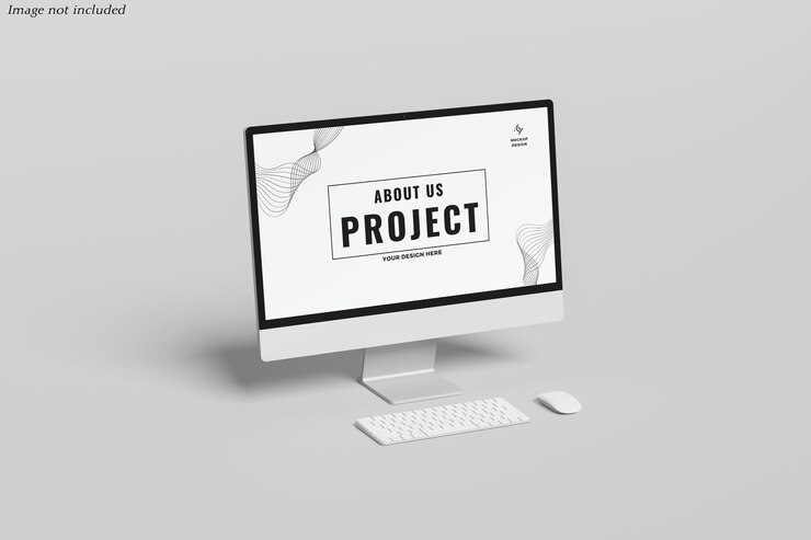 maquete de tela imac