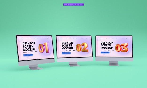 PSD maquete de telas de desktop premium