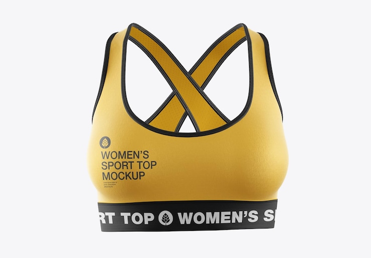 PSD maquete de top esportivo feminino