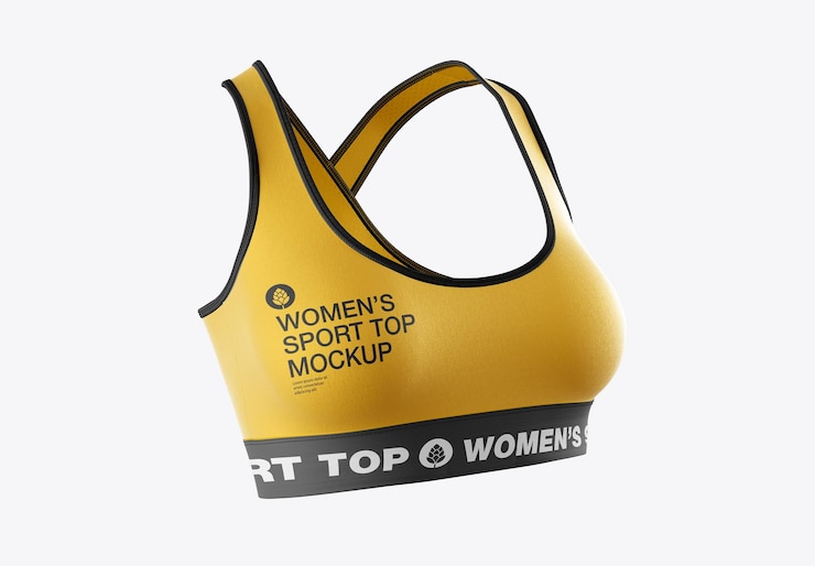 PSD maquete de top esportivo feminino