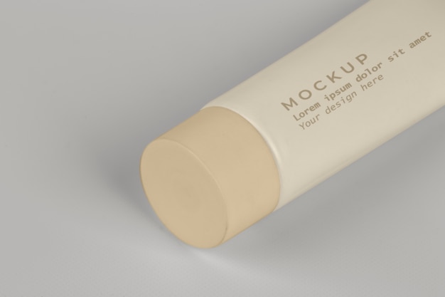 Maquete de tubo cosmético de cuidados com a pele